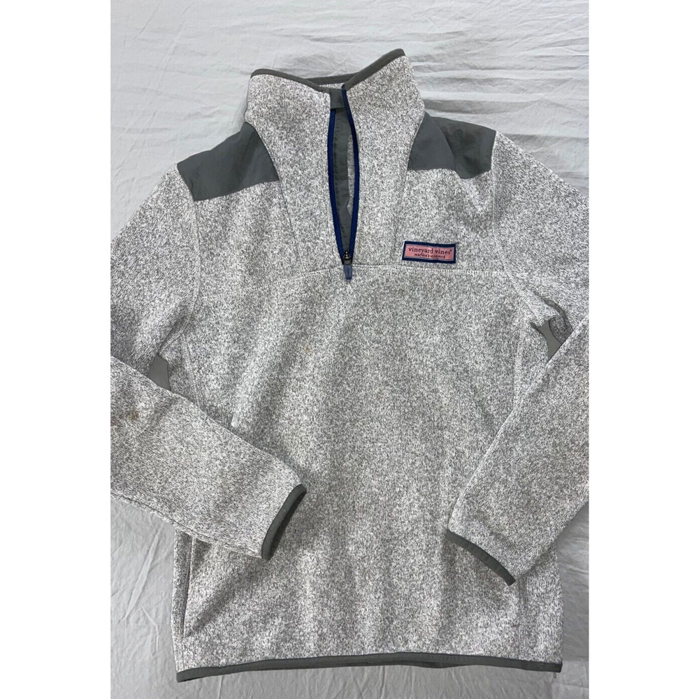 Vineyard Vines Long Sleeve 1/4 Zip Pullover Sweatshirt. Gray, Women's M? EUC!!